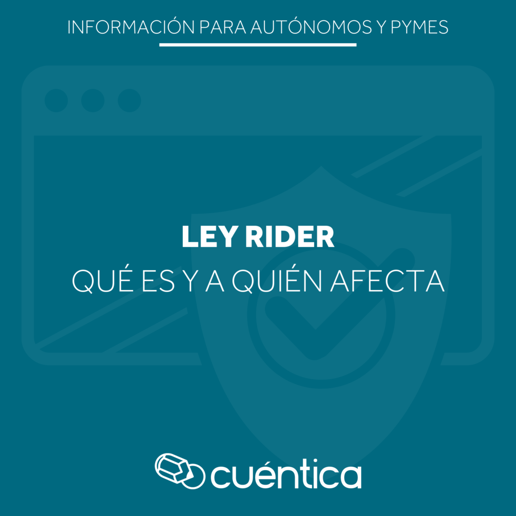 Ley Rider: qué es, cuándo entra en vigor y a quién afecta